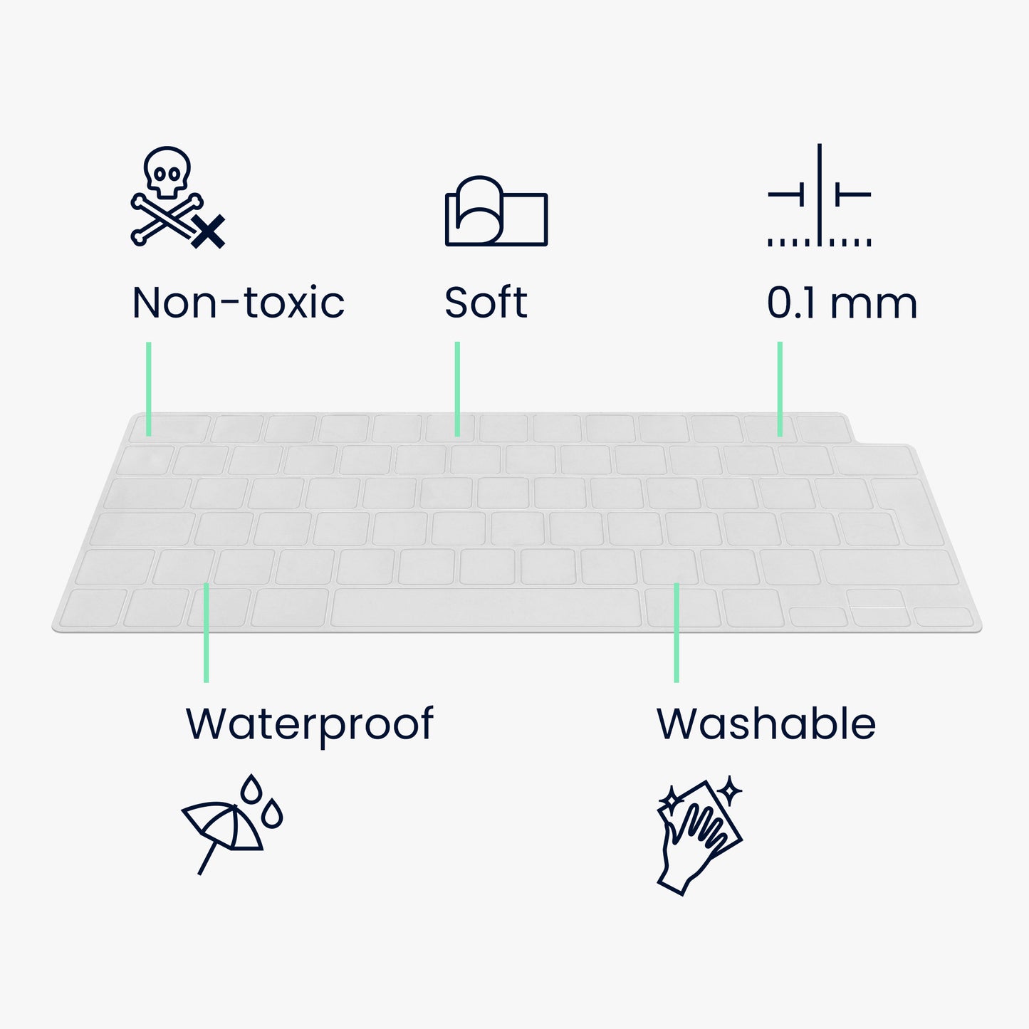 kwmobile Keyboard Protector for Apple MacBook Pro 16" (2023) M2 A2780 / M3 A2991 QWERTZ Keyboard Cover