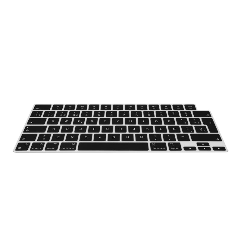 kwmobile Silikon Tastaturschutz QWERTY (Spanien) kompatibel mit Apple MacBook Pro 16" (2023) M2 A2780 / M3 A2991 - in Schwarz Schwarz  