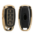 kwmobile Car Key Case compatible with Hyundai 4-Button Elantra GT Accent Kona Veloster - Silicone Key Cover