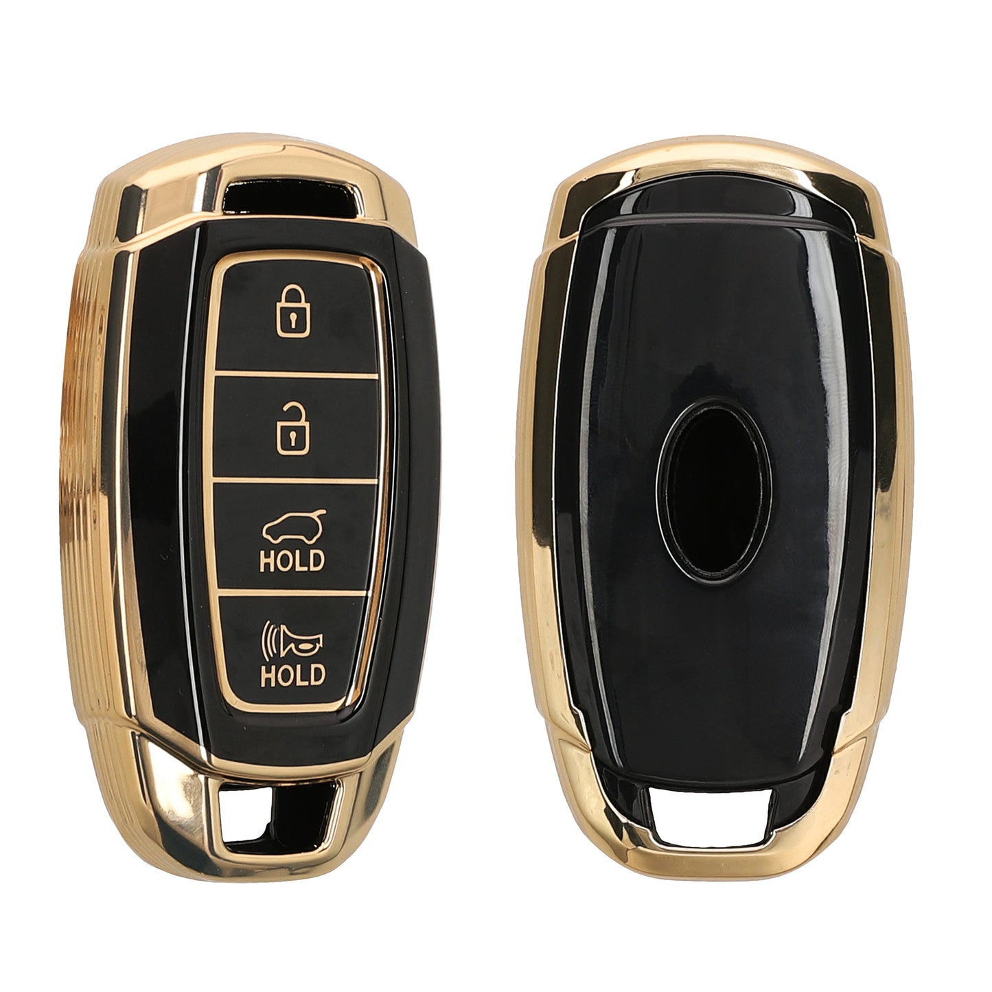 kwmobile Car Key Case compatible with Hyundai 4-Button Elantra GT Accent Kona Veloster - Silicone Key Cover