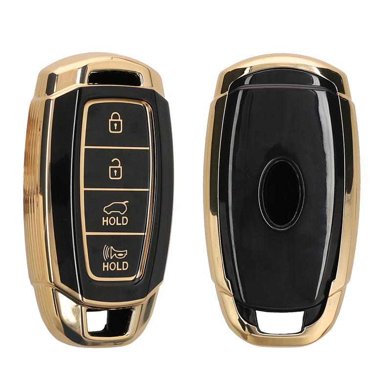 kwmobile Car Key Case compatible with Hyundai 4-Button Elantra GT Accent Kona Veloster - Silicone Key Cover