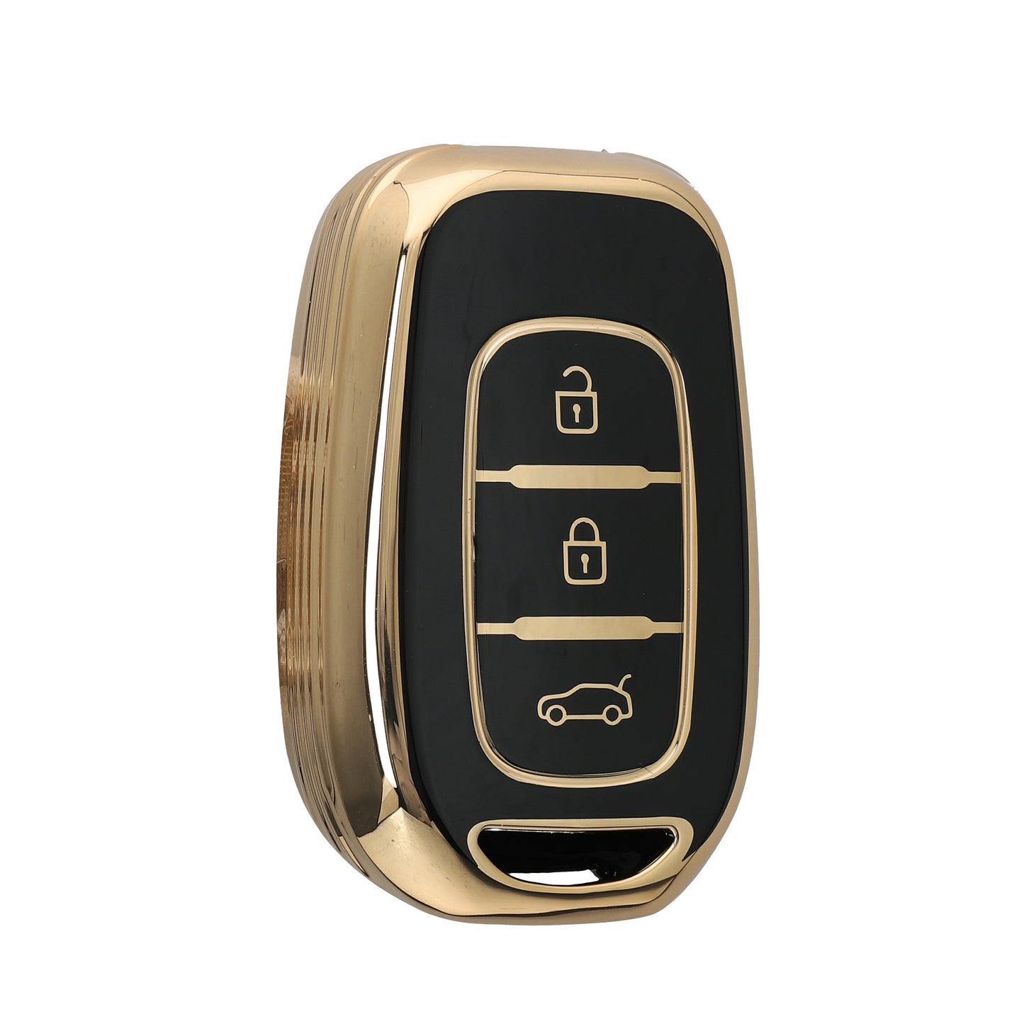 kwmobile Car Key Cover compatible with Renault 3 Button Dacia Sandero Stepway 2021 - Silicone Protective Case