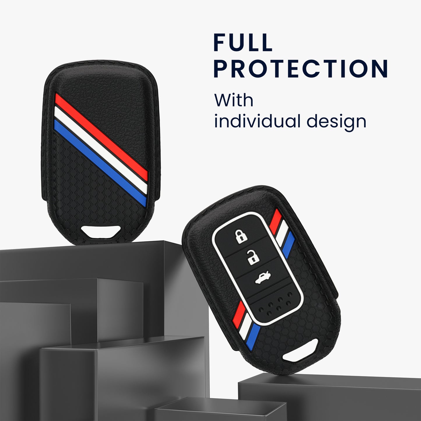 kwmobile Car Key Protection Case compatible with Honda 3-button CRV CRIDER Jade XRV VEZEL Case