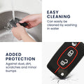 kwmobile Car Key Protection Cover compatible with Peugeot Citroen 2-Button Folding Car Key Case