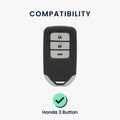 kwmobile Car Key Shell compatible with Honda 3-button CRV CRIDER Jade XRV VEZEL