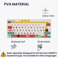 kwmobile Keyboard Stickers compatible with Apple MacBook Air 13 M1 (A2337) Keyboard Stickers for German QWERTZ Keyboard