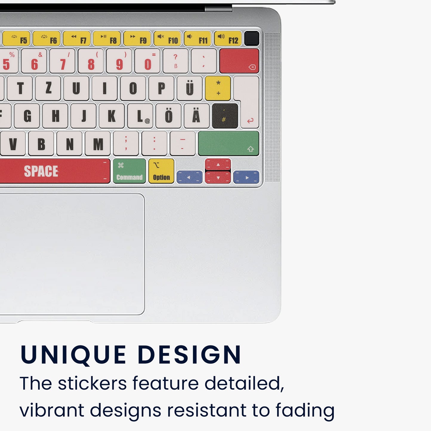 kwmobile Keyboard Stickers compatible with Apple MacBook Air 13 M1 (A2337) Keyboard Stickers for German QWERTZ Keyboard