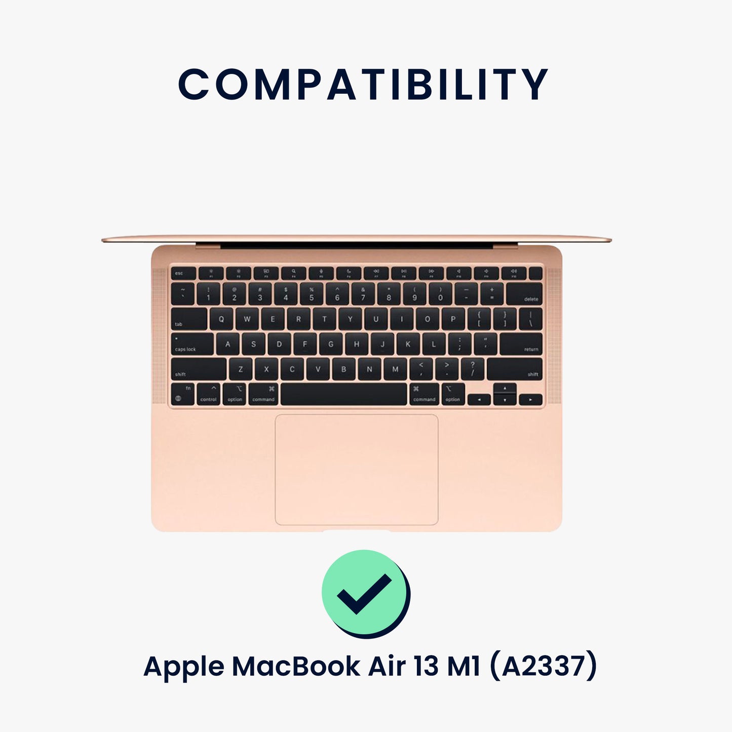 kwmobile Keyboard Stickers English compatible with Apple MacBook Air 13 M1 (A2337) Keyboard Sticker