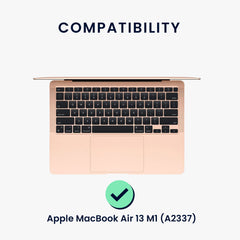 kwmobile Tastatur Aufkleber Englisch kompatibel mit Apple MacBook Air 13 M1 (A2337) Keyboard Sticker - [dsg01]