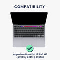 kwmobile Keyboard Stickers English Compatible with Apple MacBook Pro 13.3 M1 M2 (A2289 / A2251 / A2338) Keyboard Sticker Color Stickers for US QWERTY Keyboard