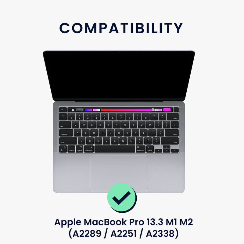 kwmobile Keyboard Stickers English Compatible with Apple MacBook Pro 13.3 M1 M2 (A2289 / A2251 / A2338) Keyboard Sticker Color Stickers for US QWERTY Keyboard