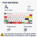 kwmobile Keyboard Stickers English Compatible with Apple MacBook Pro 13.3 M1 M2 (A2289 / A2251 / A2338) Keyboard Sticker Color Stickers for US QWERTY Keyboard