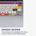 kwmobile Keyboard Stickers English Compatible with Apple MacBook Pro 13.3 M1 M2 (A2289 / A2251 / A2338) Keyboard Sticker Color Stickers for US QWERTY Keyboard