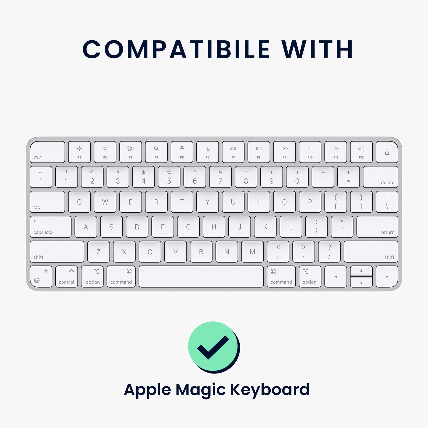kwmobile Keyboard Stickers English compatible with Apple Magic Keyboard Wireless Keyboard Sticker