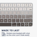 kwmobile Keyboard Stickers English compatible with Apple Magic Keyboard Wireless Keyboard Sticker