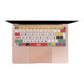 kwmobile Spanish Keyboard Stickers compatible with Apple MacBook Air 13" 2018 2019 2020 A1932 Keyboard Sticker Color Stickers for ES QWERTY Keyboard