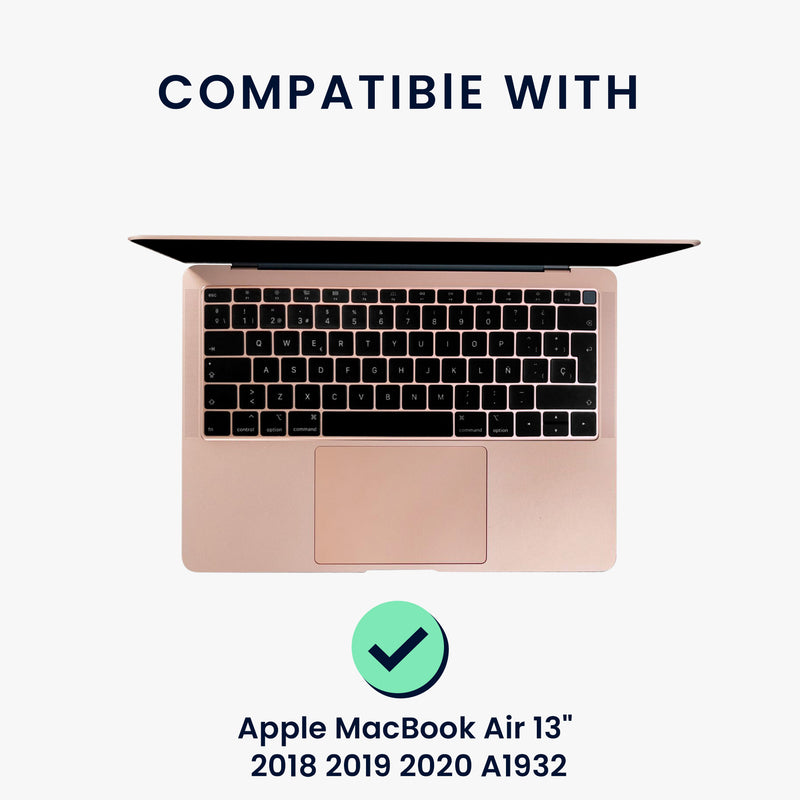 kwmobile Spanish Keyboard Stickers compatible with Apple MacBook Air 13" 2018 2019 2020 A1932 Keyboard Sticker Color Stickers for ES QWERTY Keyboard