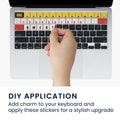 kwmobile Spanish Keyboard Stickers compatible with Apple MacBook Air 13" 2018 2019 2020 A1932 Keyboard Sticker Color Stickers for ES QWERTY Keyboard