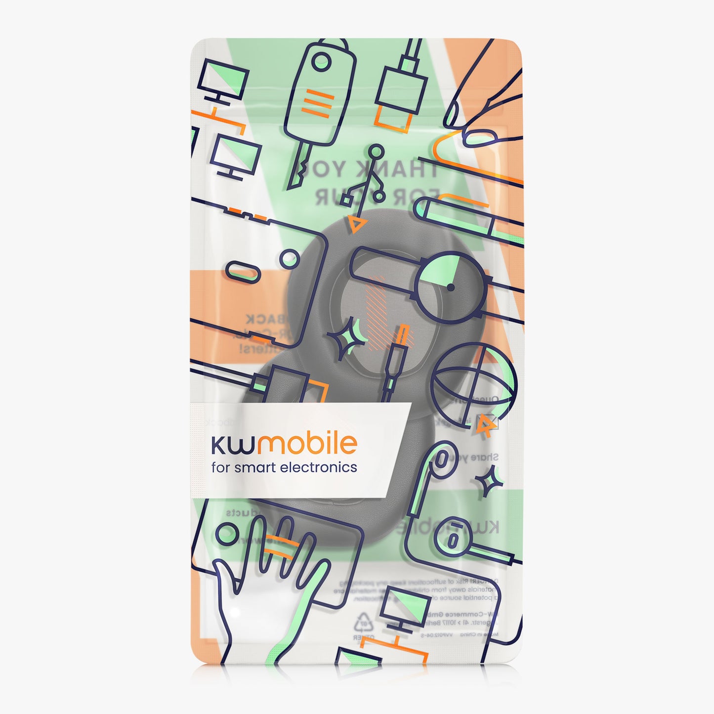 kwmobile Ear Pads for JBL Quantum 300 Headphones Replacement Parts Over Ear Headphones