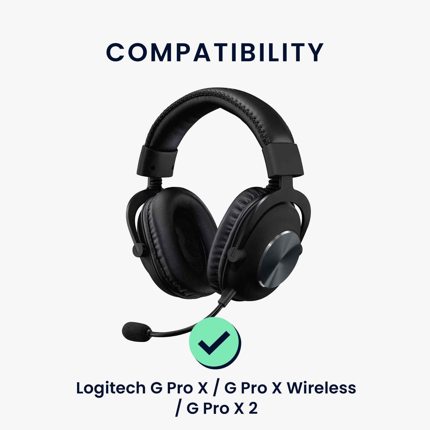 kwmobile Artificial Leather Ear Pads for Logitech G Pro X / G Pro X Wireless / G Pro X 2 Earpads Replacement Ear Cushions Headphone Spare Parts Headphone Replacement Pads with Cooling Effect