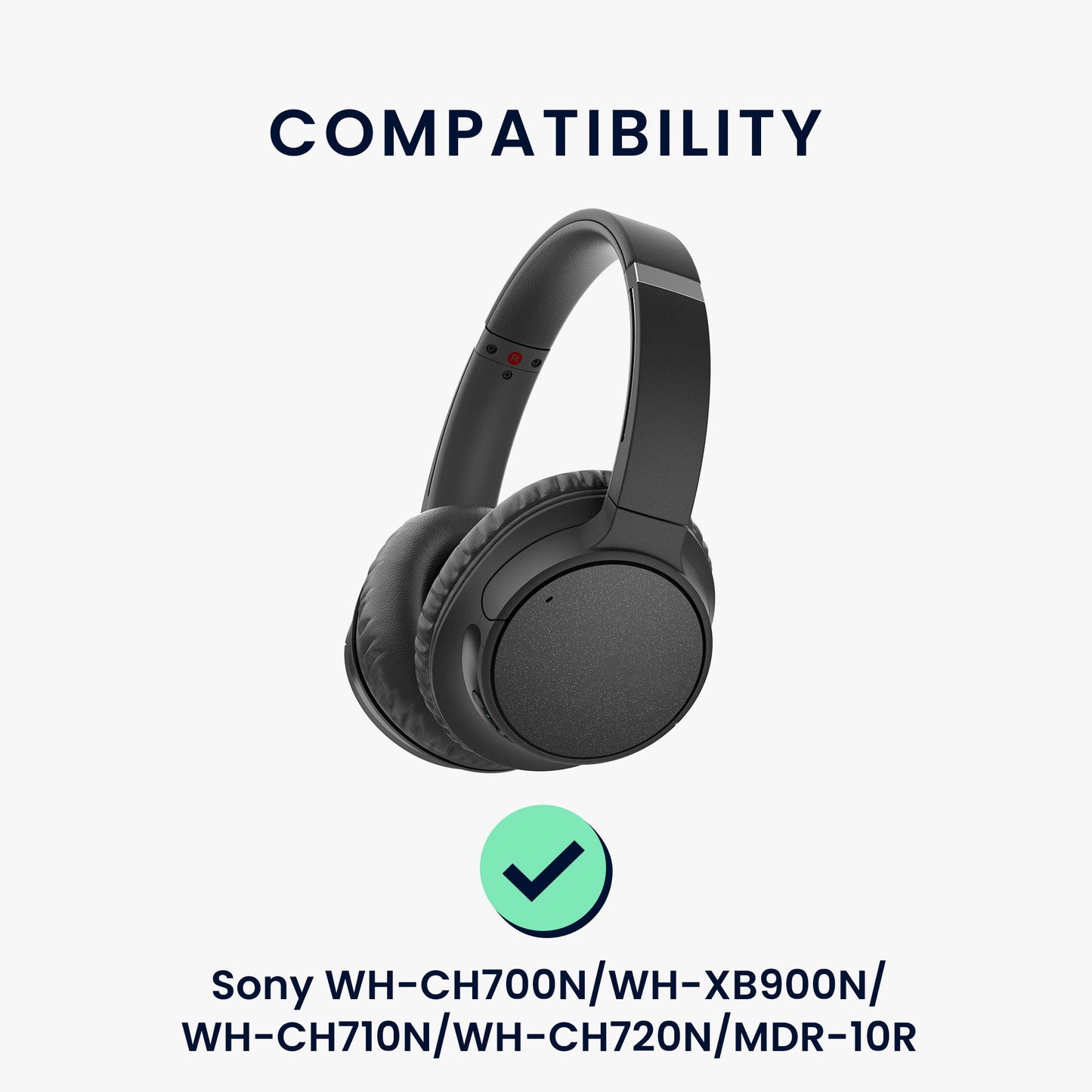 kwmobile Ear Pads for Sony WH-CH700N / WH-XB900N / WH-CH710N / WH-CH720N / MDR-10R Replacement Earpads with Cooling Effect