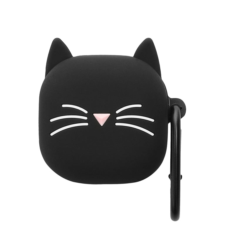 kwmobile Hülle kompatibel mit Samsung Galaxy Buds FE Hülle - Silikon Kopfhörer Schutzhülle Case Cover Schwarz Weiß Schwarz  [dsg01]