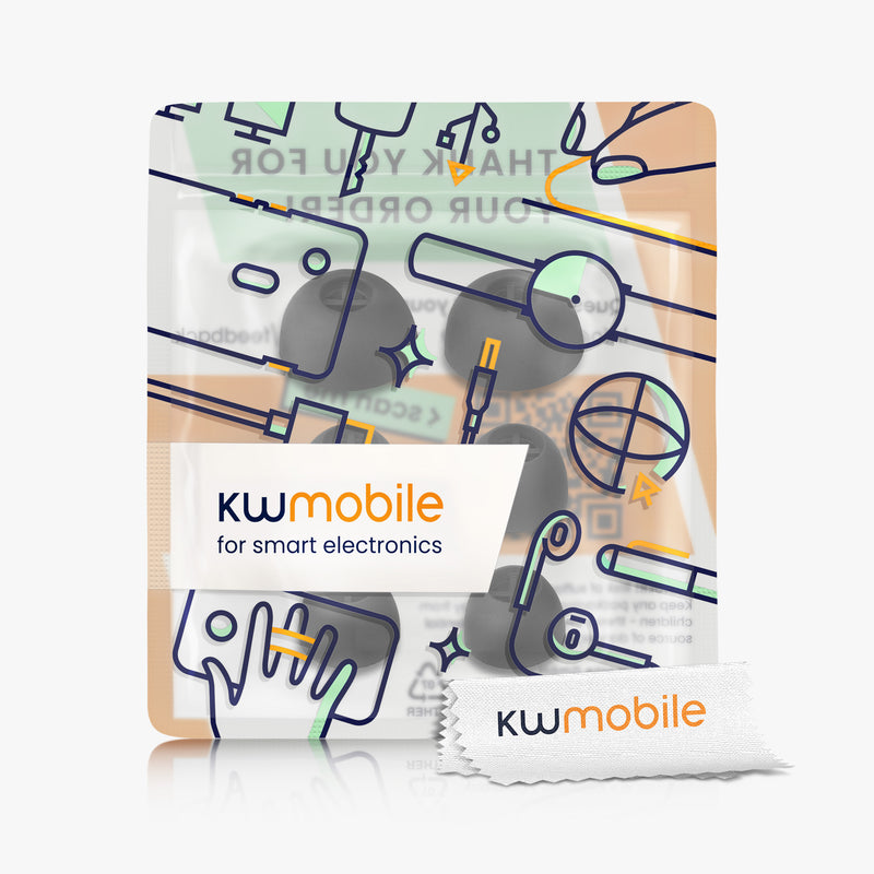kwmobile Replacement Earbud Tips Compatible with Sennheiser MOMENTUM True Wireless 3 - 4 Sizes - Replacement In-Ear Headphone Tips - Earpads