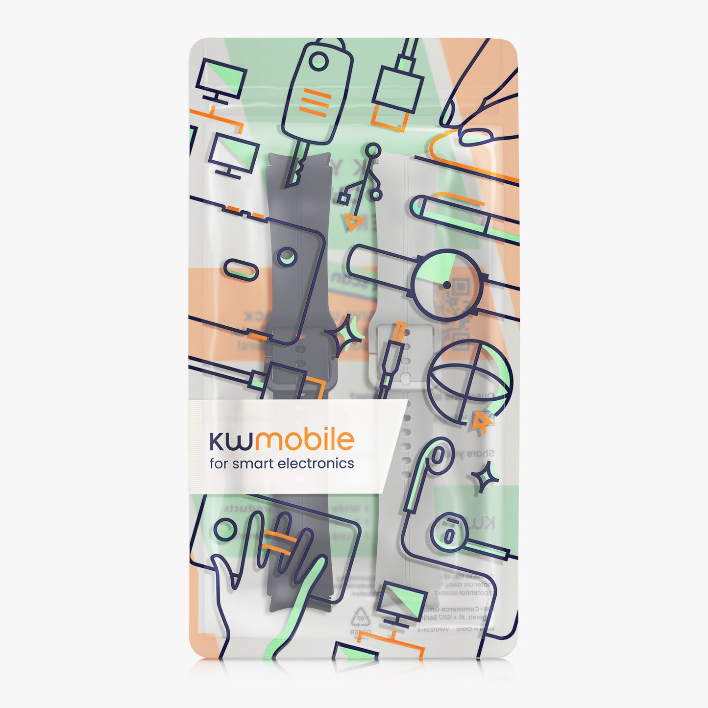 kwmobile Watch Strap for Samsung Galaxy Watch 6 / Watch 6 Classic - Fitness Tracker Band Set - Smartwatch Replacement Strap