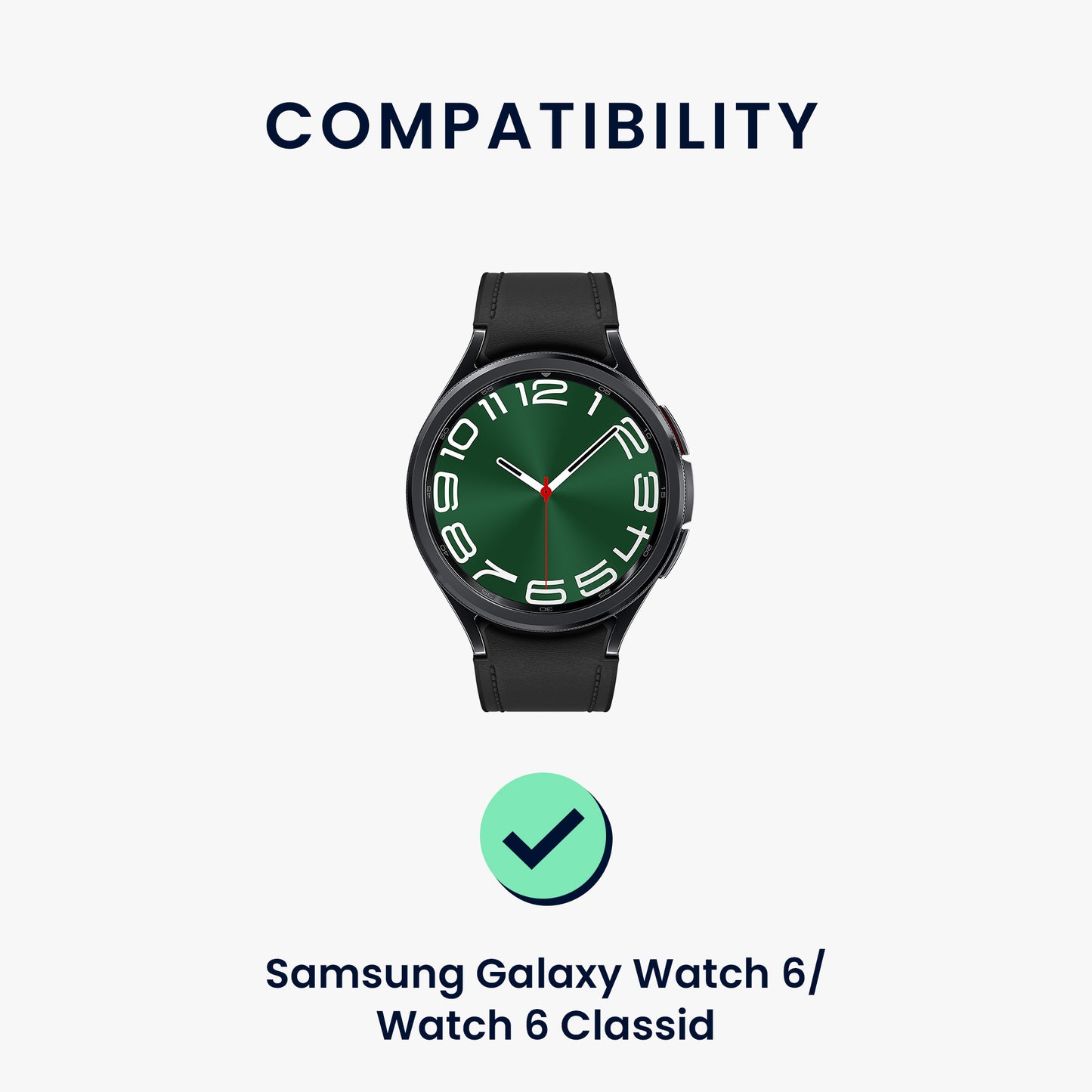 kwmobile Watch Strap for Samsung Galaxy Watch 6 / Watch 6 Classic - Fitness Tracker Band Set - Smartwatch Replacement Strap