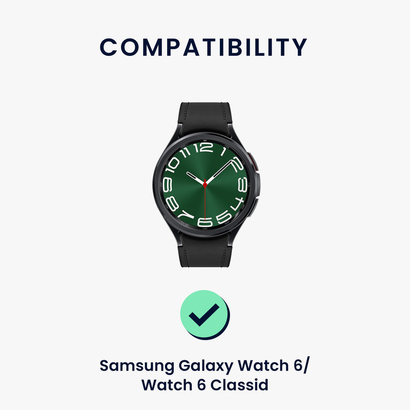 kwmobile Watch Strap for Samsung Galaxy Watch 6 / Watch 6 Classic - Fitness Tracker Band Set - Smartwatch Replacement Strap