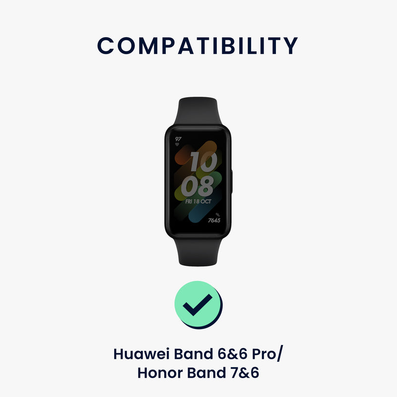 kwmobile Watch Strap for Huawei Band 6 & 6 Pro / Honor Band 7 & 6 Wristband Fitness Tracker Band Set Replacement Strap Smartwatch