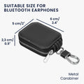 kwmobile In-Ear Headphone Case compatible with In-Ear Headphones Cover - Faux Leather Headphone Protective Case - Internal Dimensions 6 x 5 cm