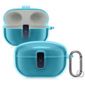 kwmobile Hülle kompatibel mit Sony WF-1000XM5 - Hardcover Schutzhülle Etui Case Cover Kopfhörer - Transparent Blau Transparent  [dsg04]