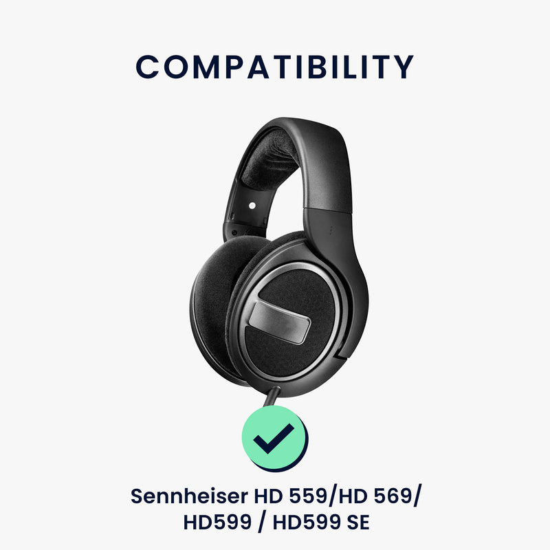 kwmobile Ear Pads for Sennheiser HD 559 / HD 569 / HD599 / HD599 SE Ear Cushion Replacement Headphone Spare Parts with Cooling Effect