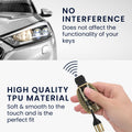 kwmobile Car Key Cover Compatible with Mercedes Benz 2-Button Car Key (Keyless Go Only) Case - Key Fob Cover with Key Ring Pendant - Cover Black