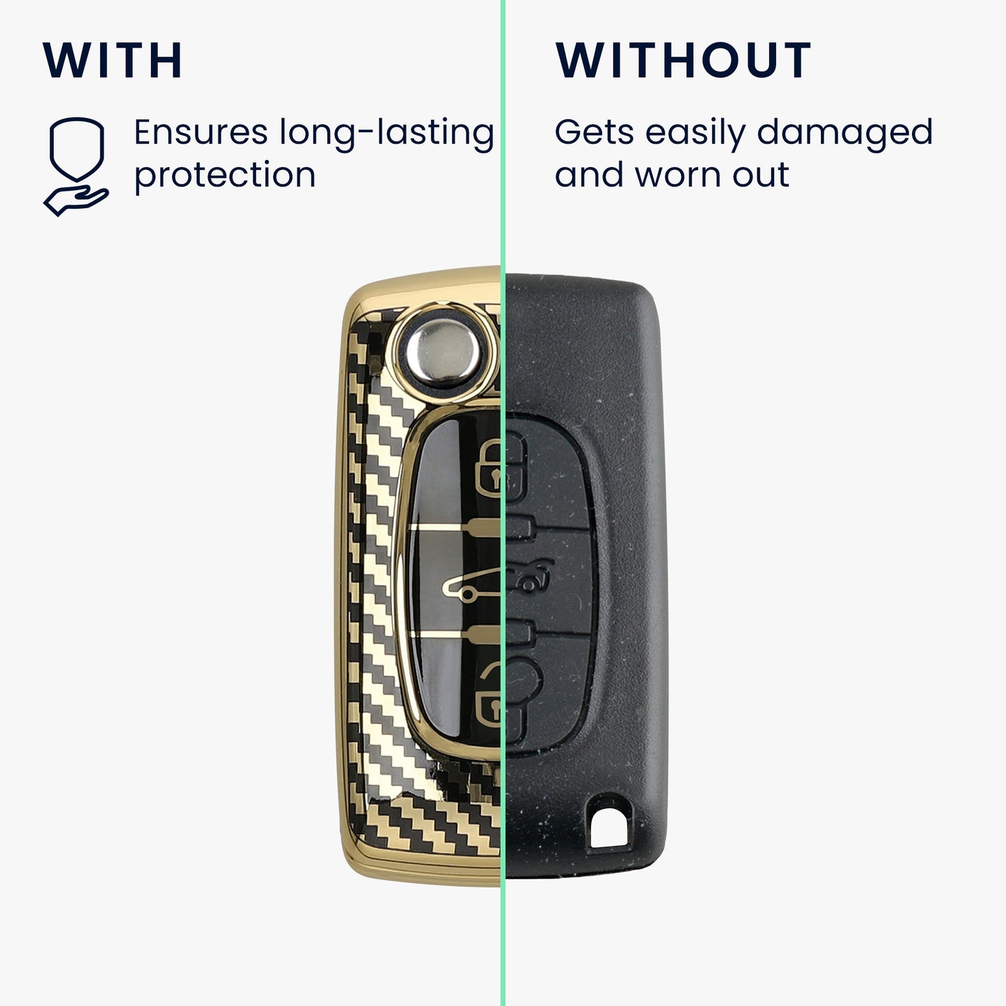Case for Peugeot Citroen 3-Button Car Key