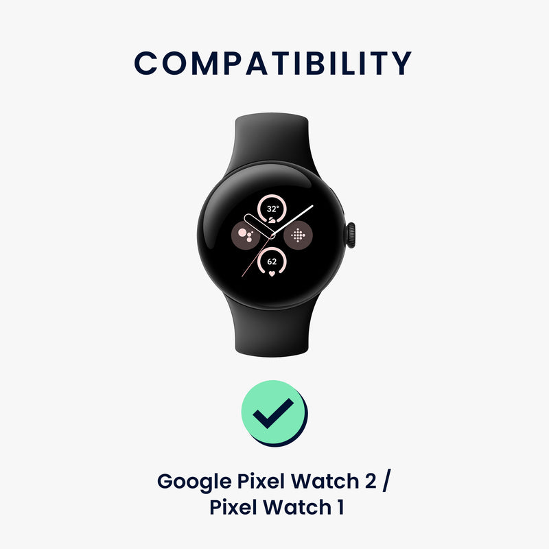 kwmobile Sport Bracelet compatible with Google Pixel Watch 2 / Pixel Watch 1 - Strap for Fitness Tracker - with Protective Bumper