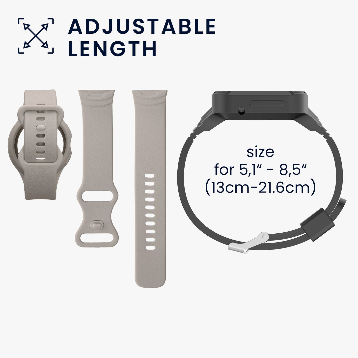 kwmobile Sport Bracelet compatible with Google Pixel Watch 2 / Pixel Watch 1 - Strap for Fitness Tracker - with Protective Bumper