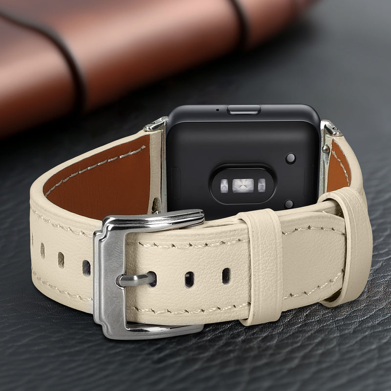 kwmobile Genuine Leather Watch Strap for Samsung Galaxy Fit 3 Strap Replacement Band for Fitness Tracker Smartwatch