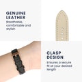 kwmobile Genuine Leather Watch Strap for Samsung Galaxy Fit 3 Strap Replacement Band for Fitness Tracker Smartwatch