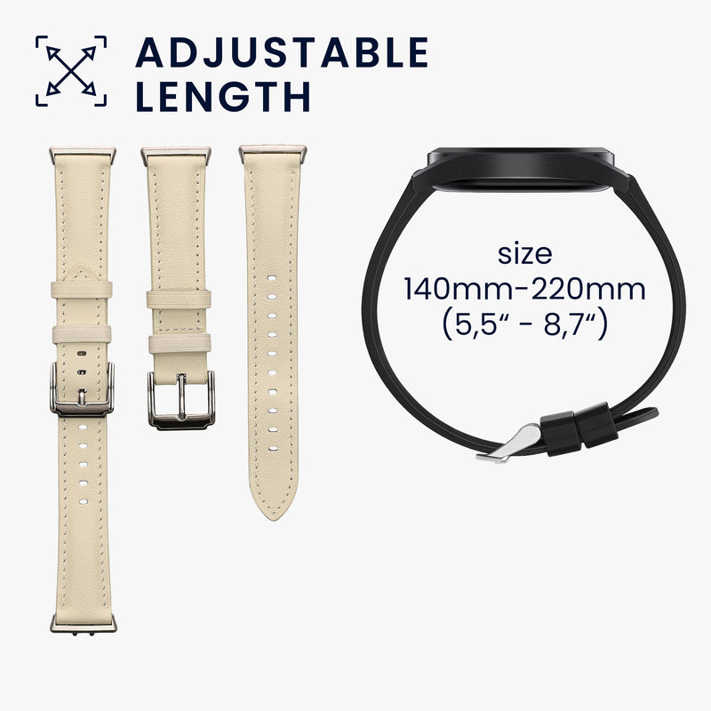 kwmobile Genuine Leather Watch Strap for Samsung Galaxy Fit 3 Strap Replacement Band for Fitness Tracker Smartwatch