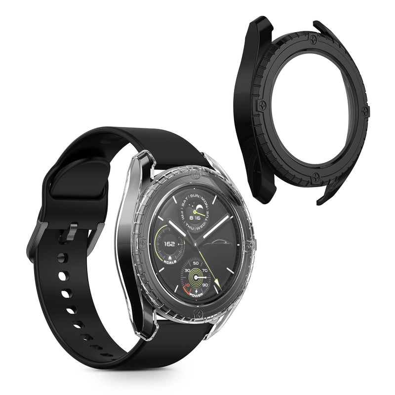 kwmobile Glass Case for Xiaomi Watch S3 Protective Cover Fullbody Fitness Tracker Case Set