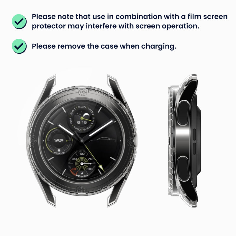 kwmobile Glass Case for Xiaomi Watch S3 Protective Cover Fullbody Fitness Tracker Case Set