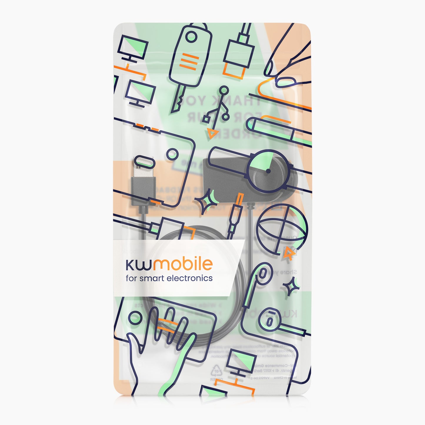 kwmobile Compatible with GolfBuddy Aim W12 USB Charging Cable Charger for Smartwatch Fitness Tracker Replacement Cable
