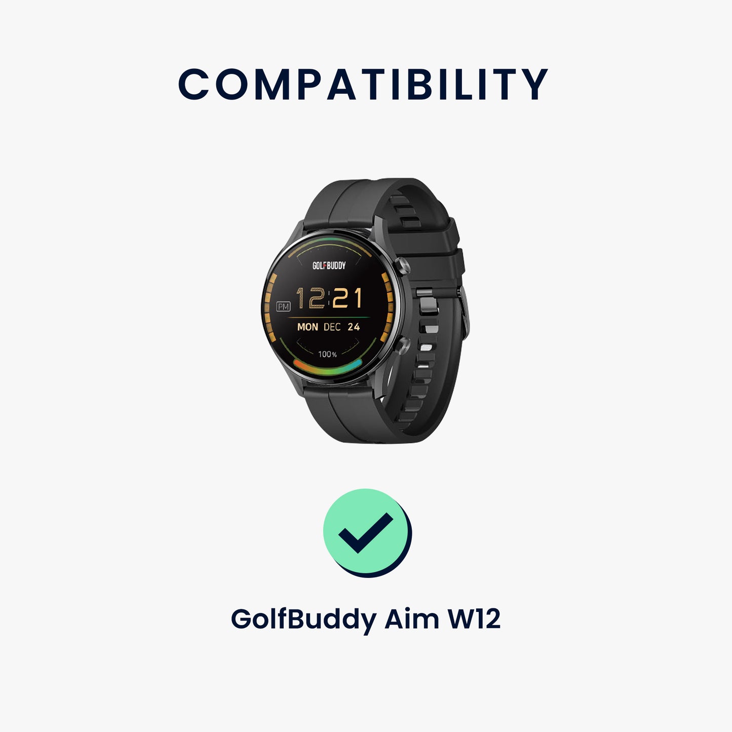 kwmobile Compatible with GolfBuddy Aim W12 USB Charging Cable Charger for Smartwatch Fitness Tracker Replacement Cable