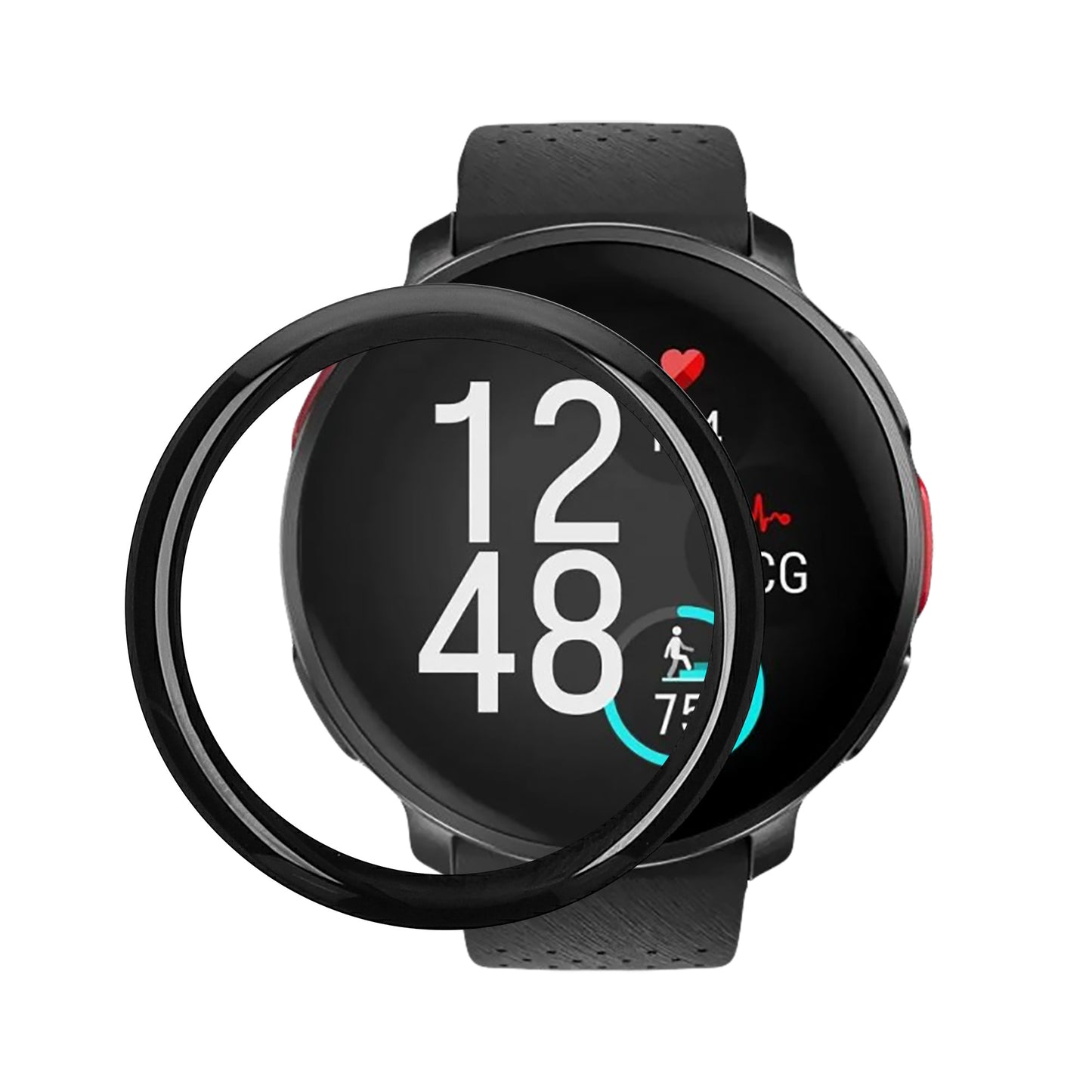 kwmobile 2x Transparente Displayschutzfolie kompatibel mit Polar Vantage V3 Folie - Schutzfolie für Fitness Tracker - robuster Displayschutz Transparent  
