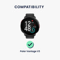 kwmobile Screen Protector compatible with Polar Vantage V3 Film Protective Film for Fitness Tracker robust Screen Protection