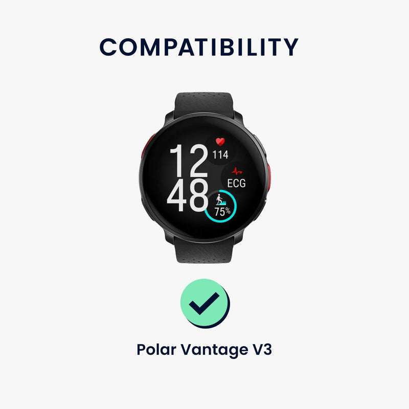 kwmobile Screen Protector compatible with Polar Vantage V3 Film Protective Film for Fitness Tracker robust Screen Protection