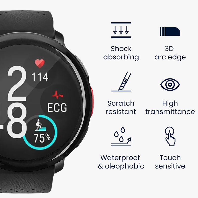 kwmobile Screen Protector compatible with Polar Vantage V3 Film Protective Film for Fitness Tracker robust Screen Protection