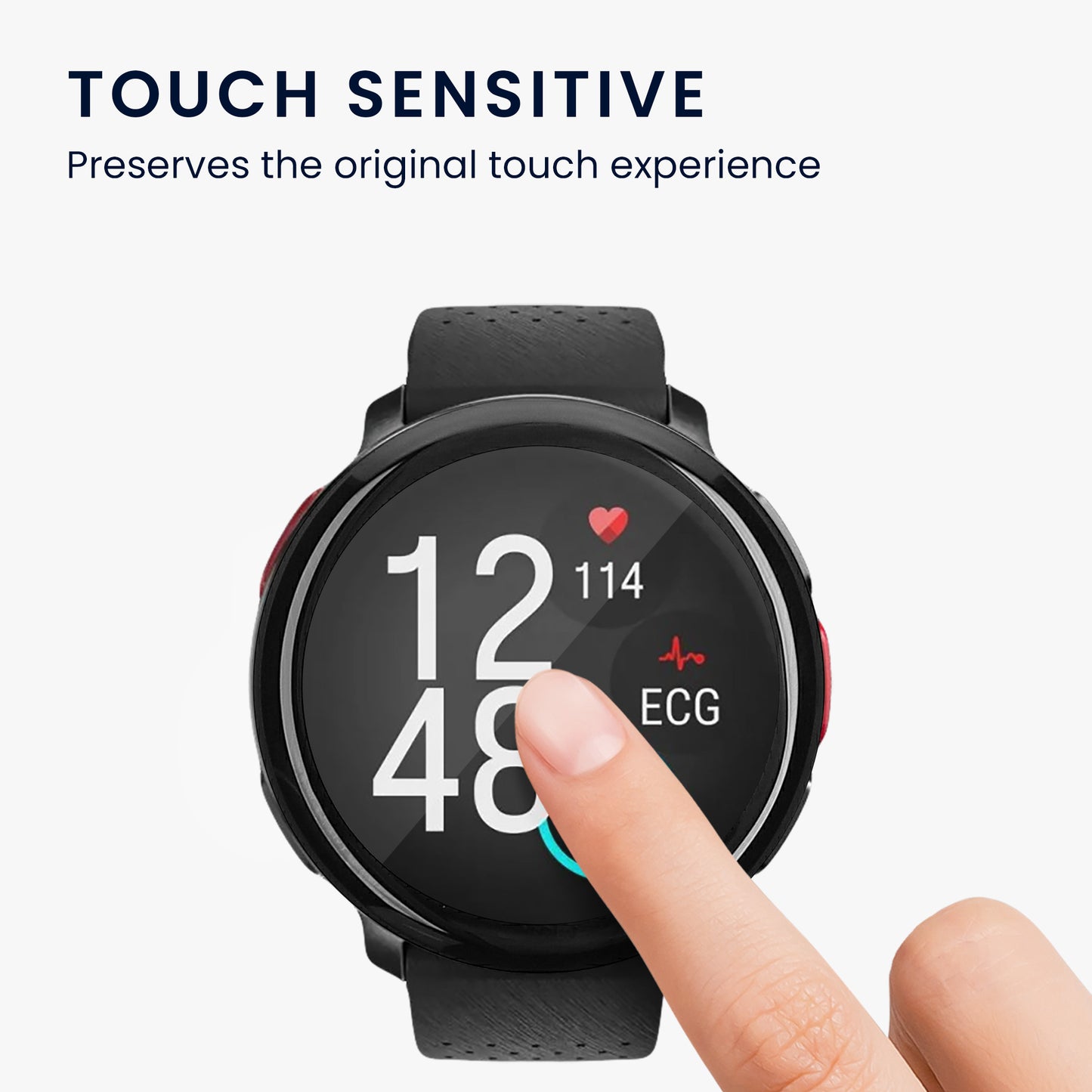 kwmobile Screen Protector compatible with Polar Vantage V3 Film Protective Film for Fitness Tracker robust Screen Protection